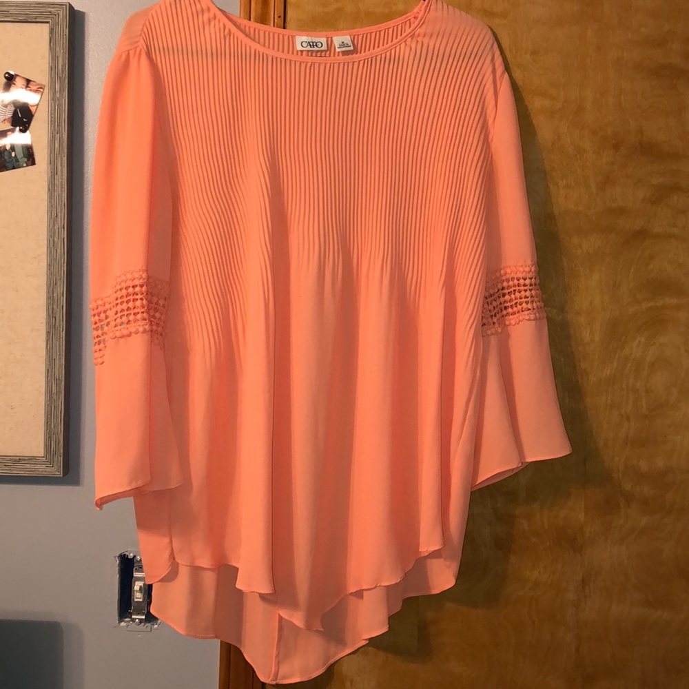 Peach Flowy Top